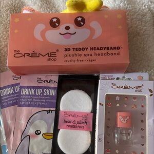 The Crème Shop 3D Teddy Headband and Skincare Set